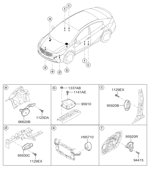 2017 Kia Forte Relay & Module Diagram 1