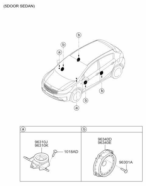 2018 Kia Forte Speaker Diagram 1