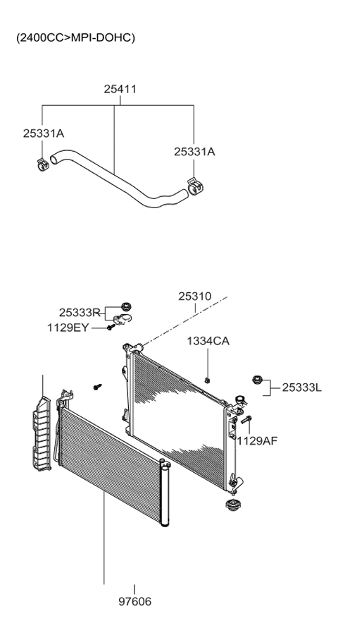 2009 Kia Optima Engine Cooling System Diagram 1