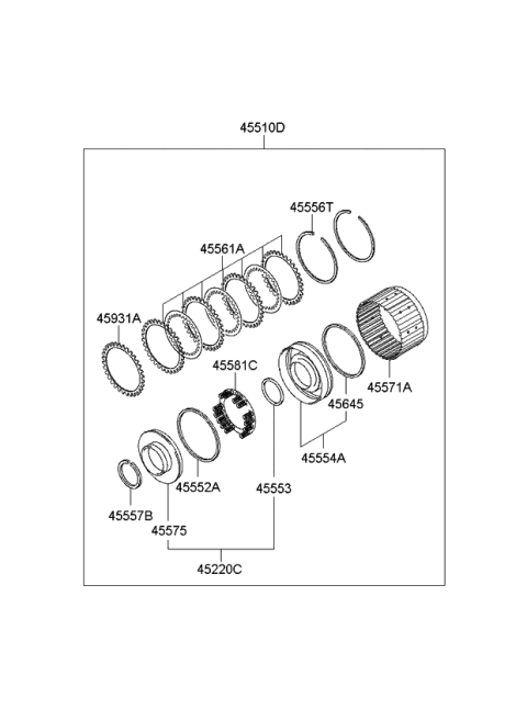 2010 Kia Optima Transaxle Clutch-Auto Diagram 2