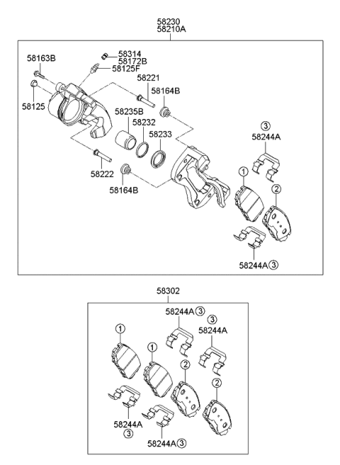 2008 Kia Optima Rear Wheel Hub & Wheel Brake Diagram 2