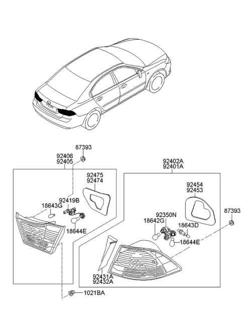 2008 Kia Optima Rear Combination Lamp Diagram