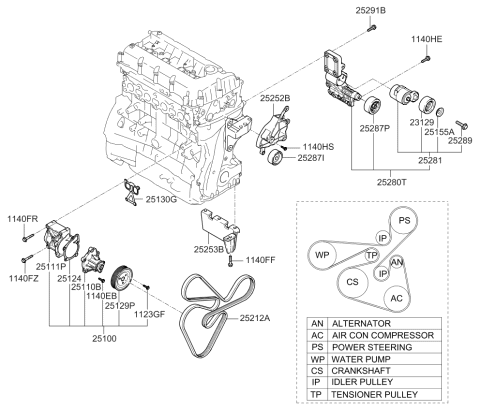 2008 Kia Optima Coolant Pump Diagram 1