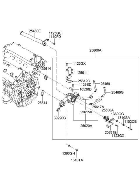 2010 Kia Optima Stud Diagram for 2561823500