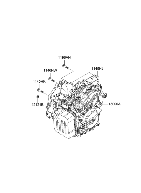 2010 Kia Optima Transaxle Assy-Auto Diagram