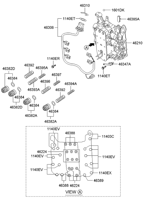 2010 Kia Optima Harness Diagram for 463083A560