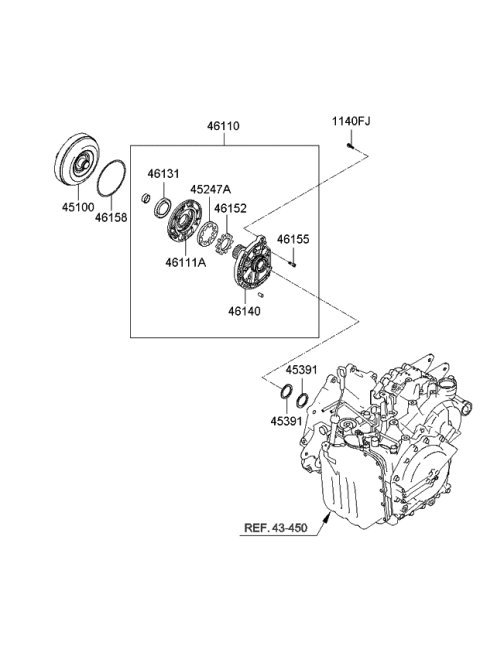 2009 Kia Optima Oil Pump & Torque Converter-Auto Diagram