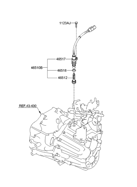 2008 Kia Optima Speedometer Driven Gear-Manual Diagram