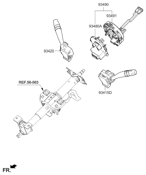 2009 Kia Optima Multifunction Switch Diagram