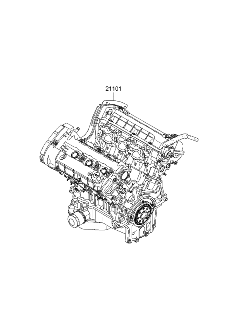 2009 Kia Optima Sub Engine Assy Diagram 2