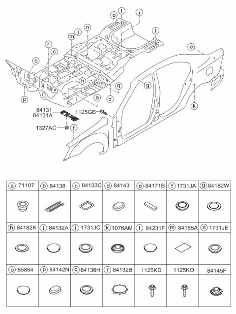 2009 Kia Optima Covering-Floor Diagram 2