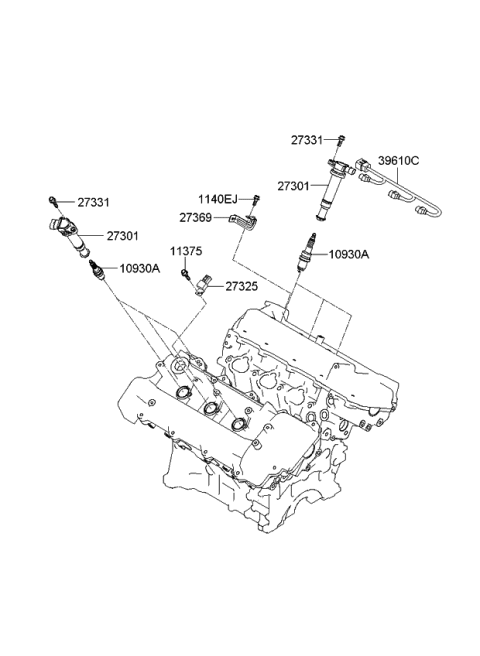 2010 Kia Optima Spark Plug & Cable Diagram 2