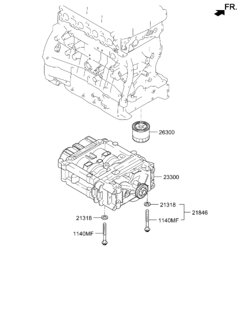 2010 Kia Optima Front Case & Oil Filter Diagram 1