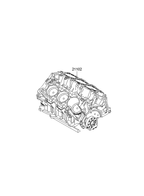 2010 Kia Optima Short Engine Assy Diagram 2