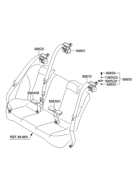 2009 Kia Optima Rear Seat Belt Diagram