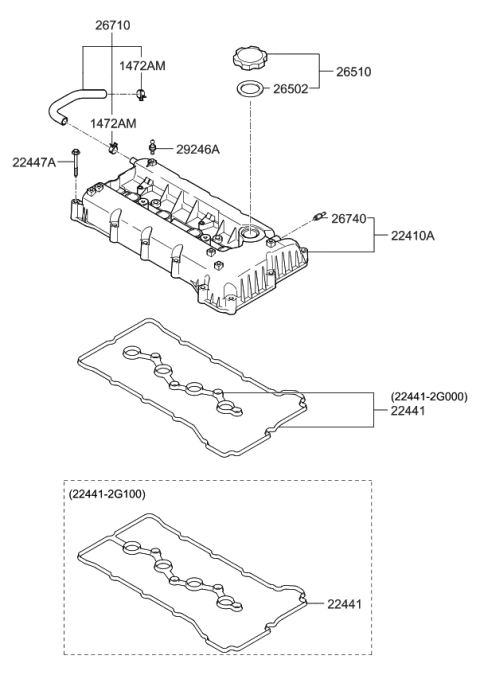 2009 Kia Optima Rocker Cover Diagram 1