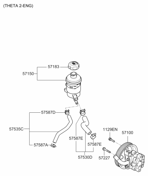 2010 Kia Optima Power Steering Oil Pump Diagram 1