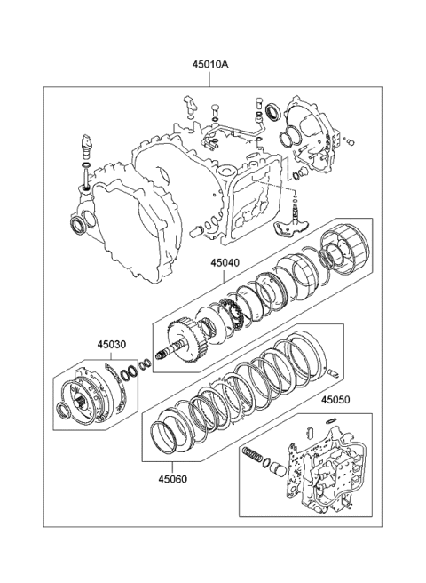 2010 Kia Optima Seal Kit-Automatic Transaxle Brake Diagram for 450603AA01