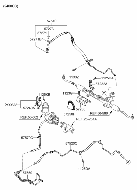 2008 Kia Optima Washer Diagram for 572722F000