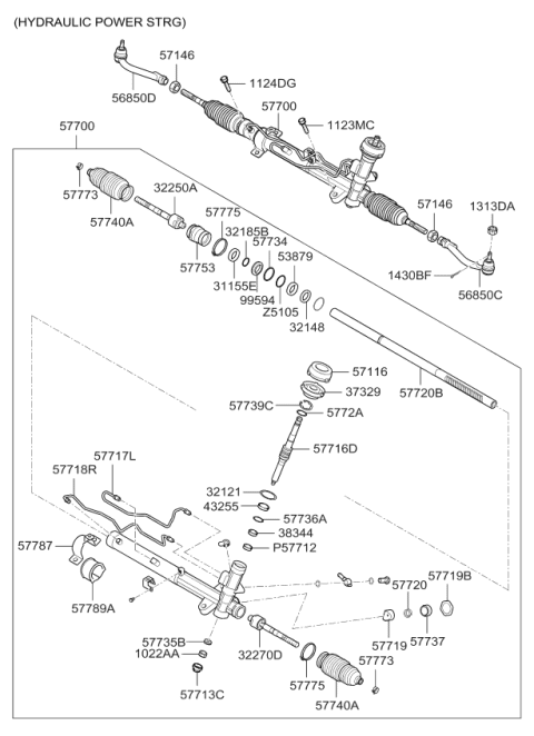 2008 Kia Optima Power Steering Gear Box Diagram