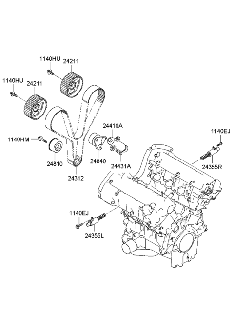 2009 Kia Optima Camshaft & Valve Diagram 2