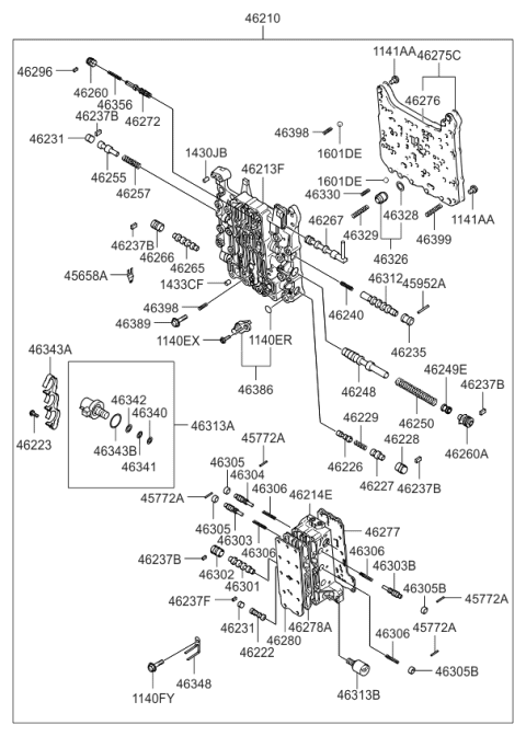 2010 Kia Optima Transmission Valve Body Diagram 2