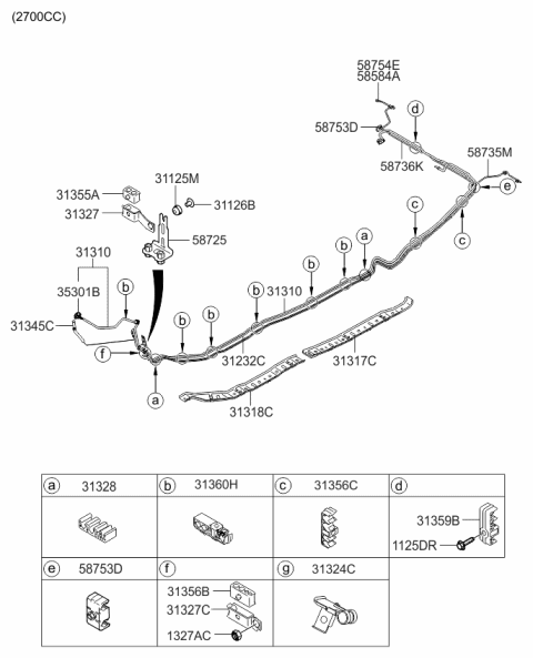 2008 Kia Optima Damper-Pulsation Diagram for 353013E710