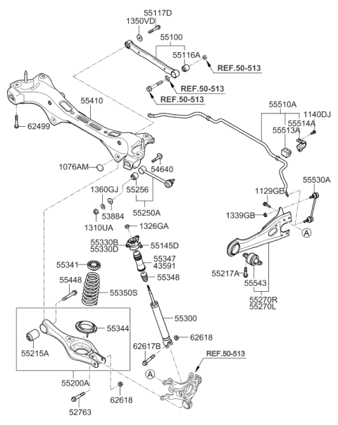 2009 Kia Optima Cover-Dust Diagram for 553162G500