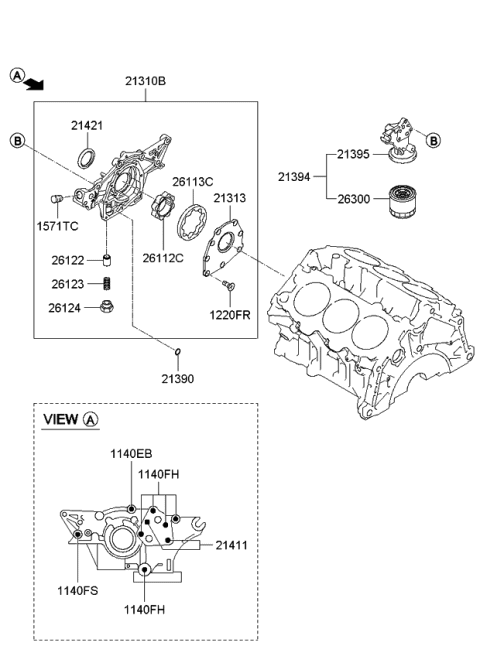 2010 Kia Optima Front Case & Oil Filter Diagram 2