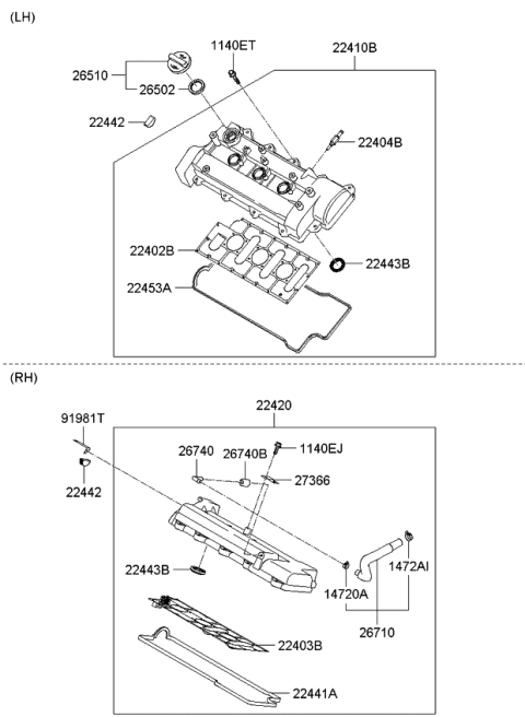 2009 Kia Optima Rocker Cover Diagram 2