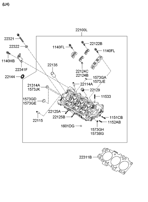 2008 Kia Optima Cylinder Head Diagram 2