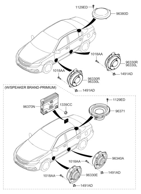 2010 Kia Optima Speaker Diagram