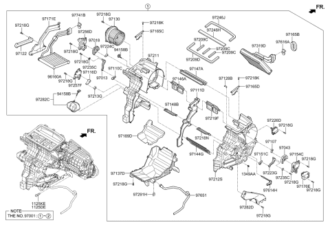 2017 Kia Soul EV Duct-Shower,RH Diagram for 97282B2000