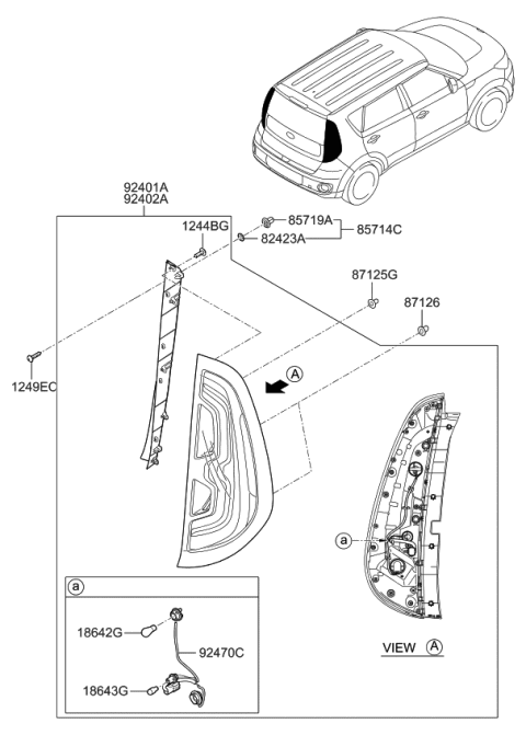 2018 Kia Soul EV Rear Combination Lamp Diagram