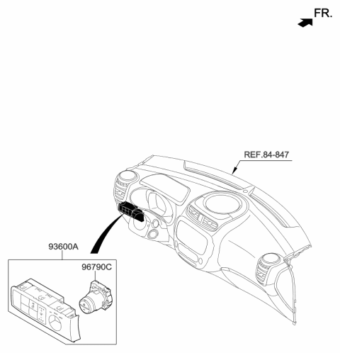 2018 Kia Soul EV Switch Complete Diagram for 93600E4000BF6