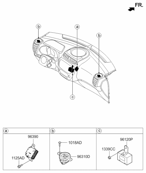 2015 Kia Soul EV Speaker Diagram 2