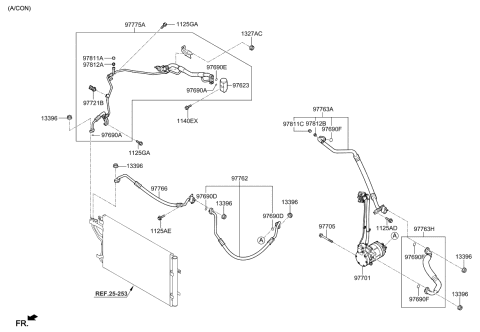 2015 Kia Soul EV Air Condition System-Cooler Line Diagram 1