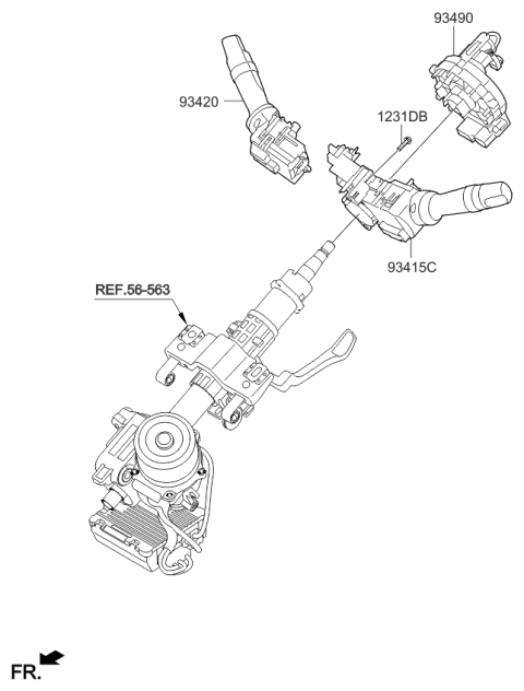 2019 Kia Soul EV Multifunction Switch Diagram