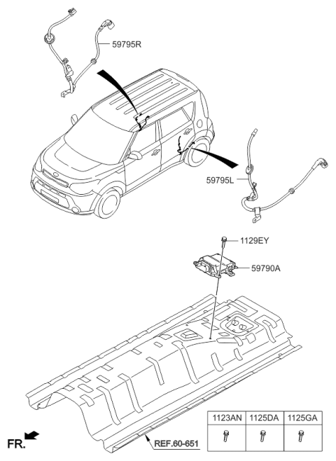 2019 Kia Soul EV Wiring-EPB Connector Ex Diagram for 59795E4000