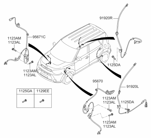 2019 Kia Soul EV Hydraulic Module Diagram