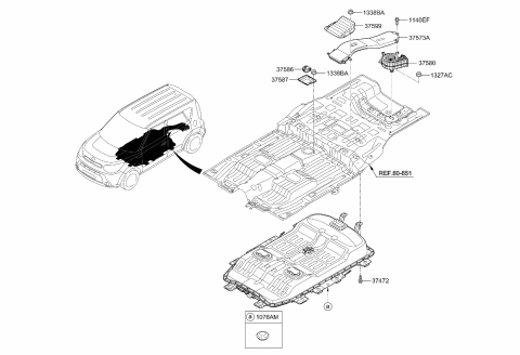 2019 Kia Soul EV Panel Assembly-Safety Panel Diagram for 37587E4000