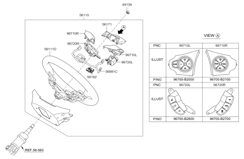 2015 Kia Soul EV Steering Wheel Diagram