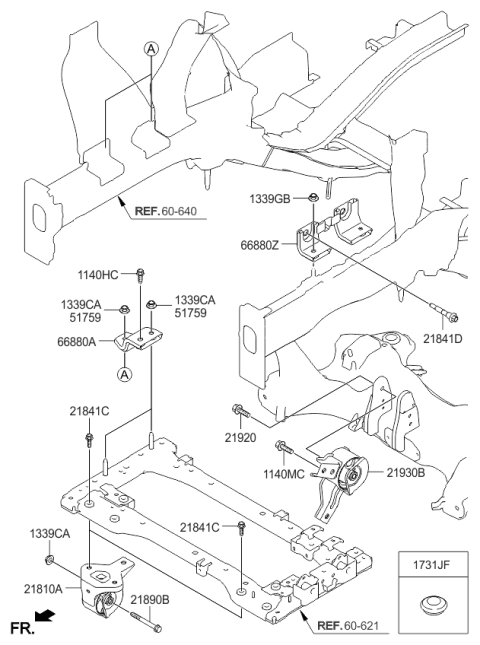 2015 Kia Soul EV Mounting Diagram