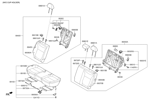 2016 Kia Soul EV 2ND Seat Diagram 1