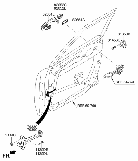 2019 Kia Soul EV Locking-Front Door Diagram