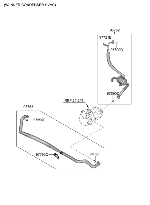 2019 Kia Niro EV Air Condition System-Cooler Line Diagram 2