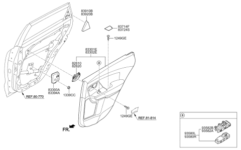 2020 Kia Niro EV PANEL ASSY-REAR DOOR Diagram for 83305Q4060EE4