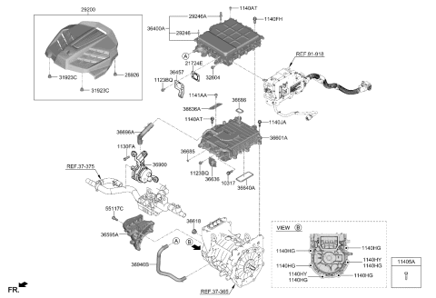 2019 Kia Niro EV Hose Assembly Diagram for 369300E650