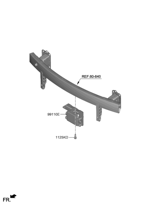 2022 Kia Niro EV Unit Assembly-Front RADA Diagram for 99110Q4100