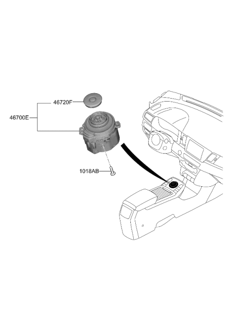 2019 Kia Niro EV Lever Complete-ECU Diagram for 467W0Q4200